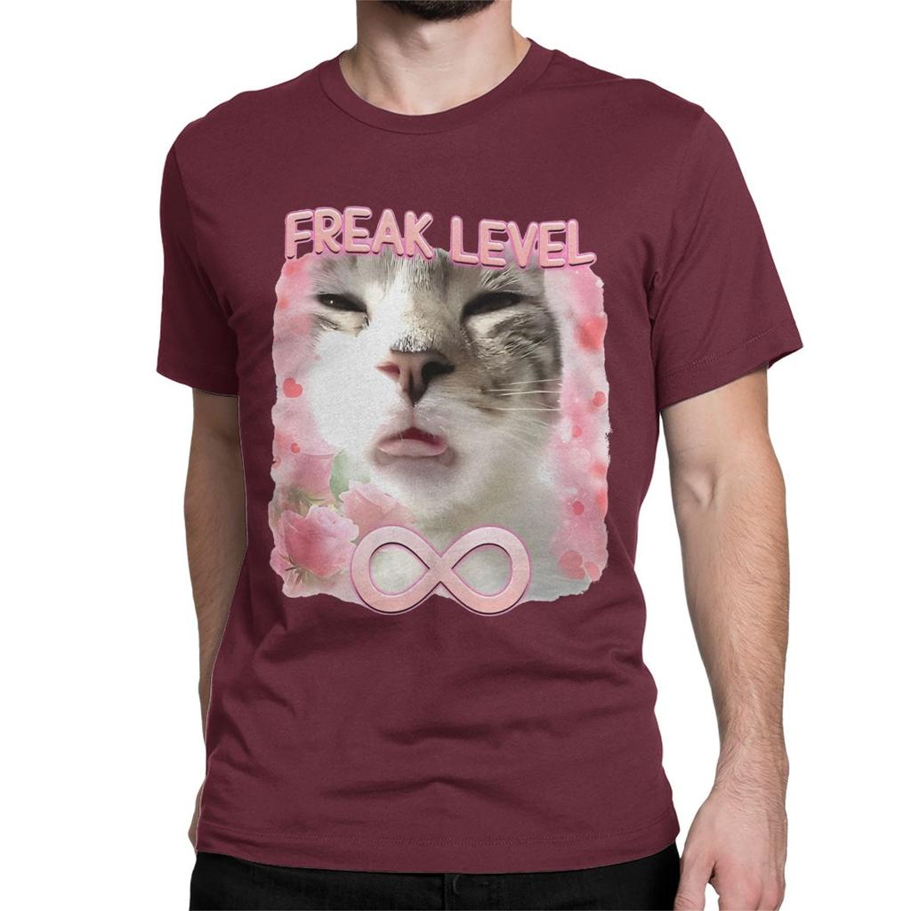Men Womens TShirts Freaky Ahh Awesome 100 Cotton Tee Shirt Diagnosed Freak Funny Cat Meme T Shirts Clothes New Arrival