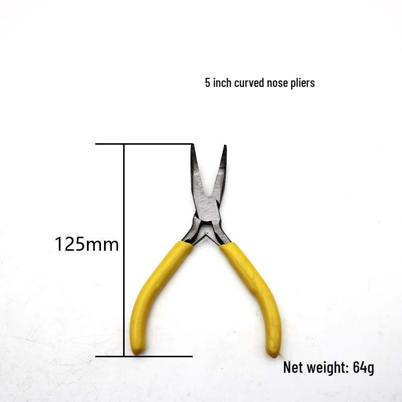 5" Mini Pliers for DIY Jewelry, Multi-Function Wire Cutters, Angled Top Cutting Pliers
