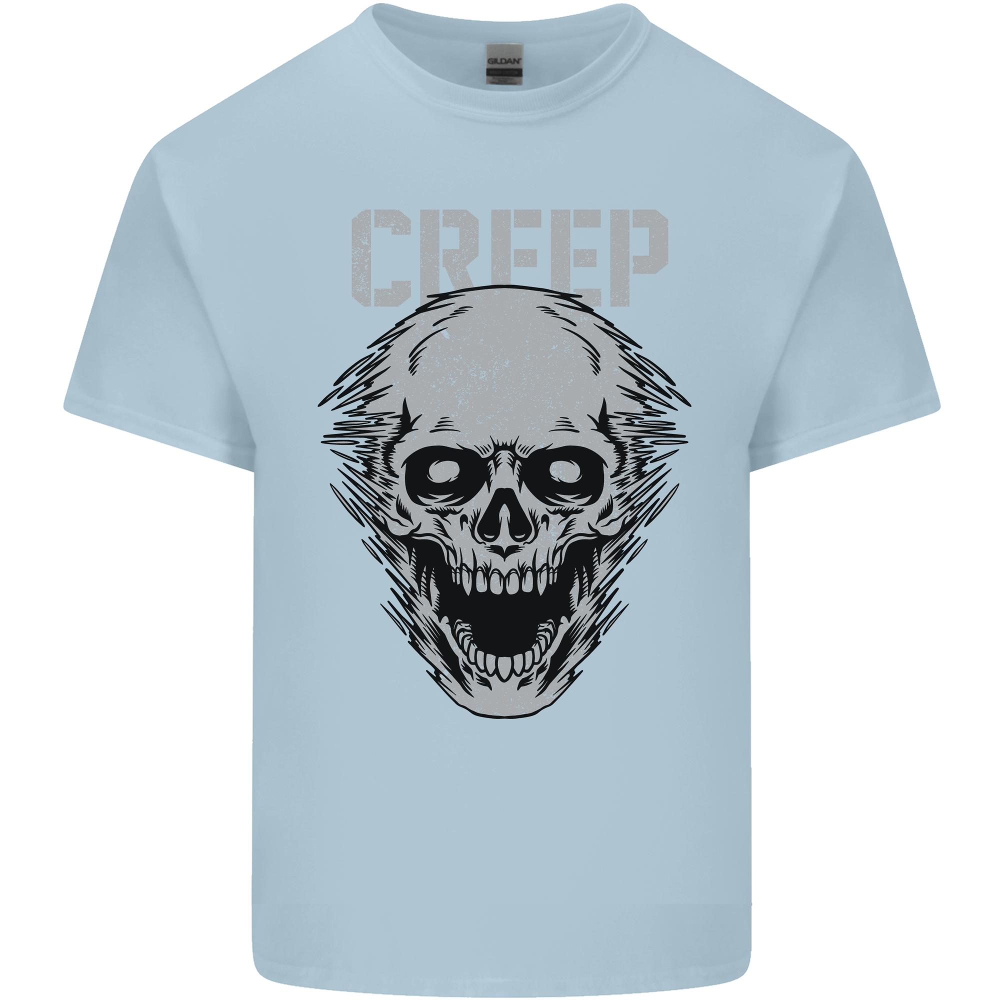Creep HuUnisex Skull Gothic Rock Music Metal Unisexs Light Cotton TShirt S