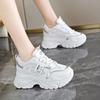 Mesh dad shoes 2024 spring and autumn new fashion Korean version of women's sports shoes heightened platform casual women's single shoes