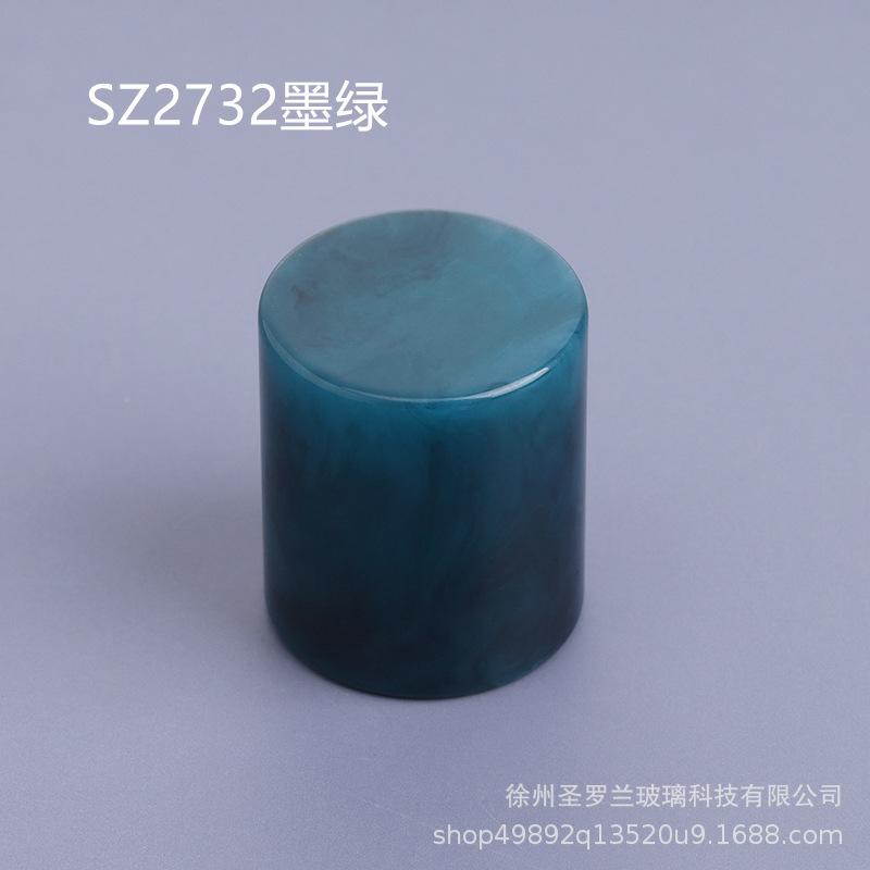 15mm Resin Perfume Bottle Cap, Hand-Polished Sphere & Cylinder Shape, Crimp Neck Spray Lid for Refillable Atomizer