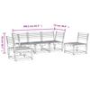 5 Piece Garden Sofa Set White Solid Pine Wood