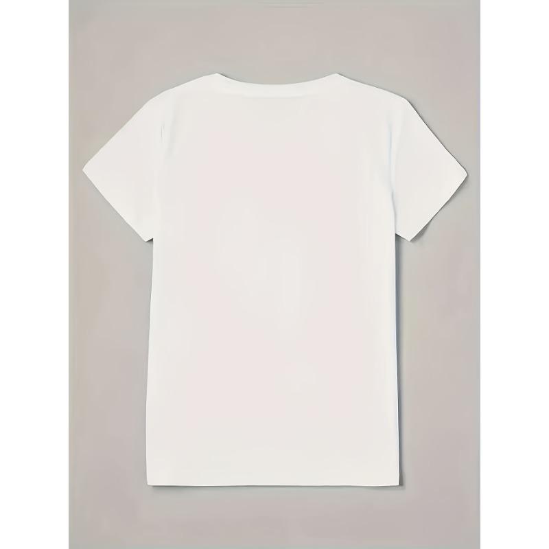 Elegant Women'S T-Shirt with Butterfly And Floral Prints - Breathable, Round Neck, Short Sleeves, Machine Washable, Lightweight And Stylish