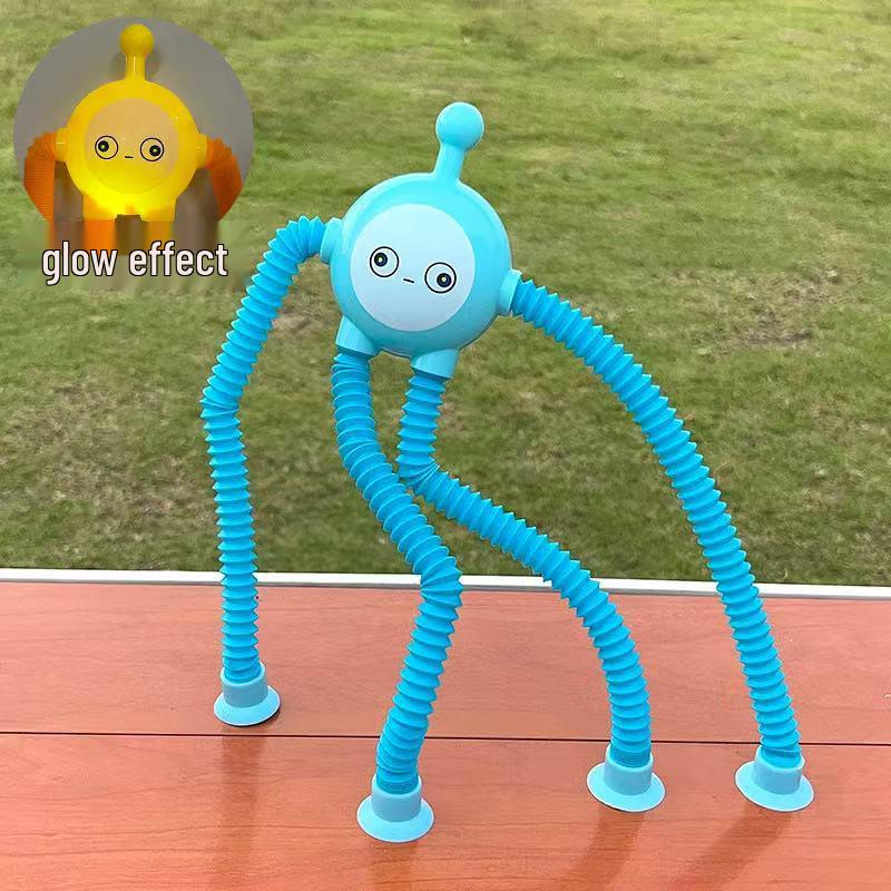 Extendable Luminous Giraffe Robot Toy - Creative Educational Cartoon for Kids