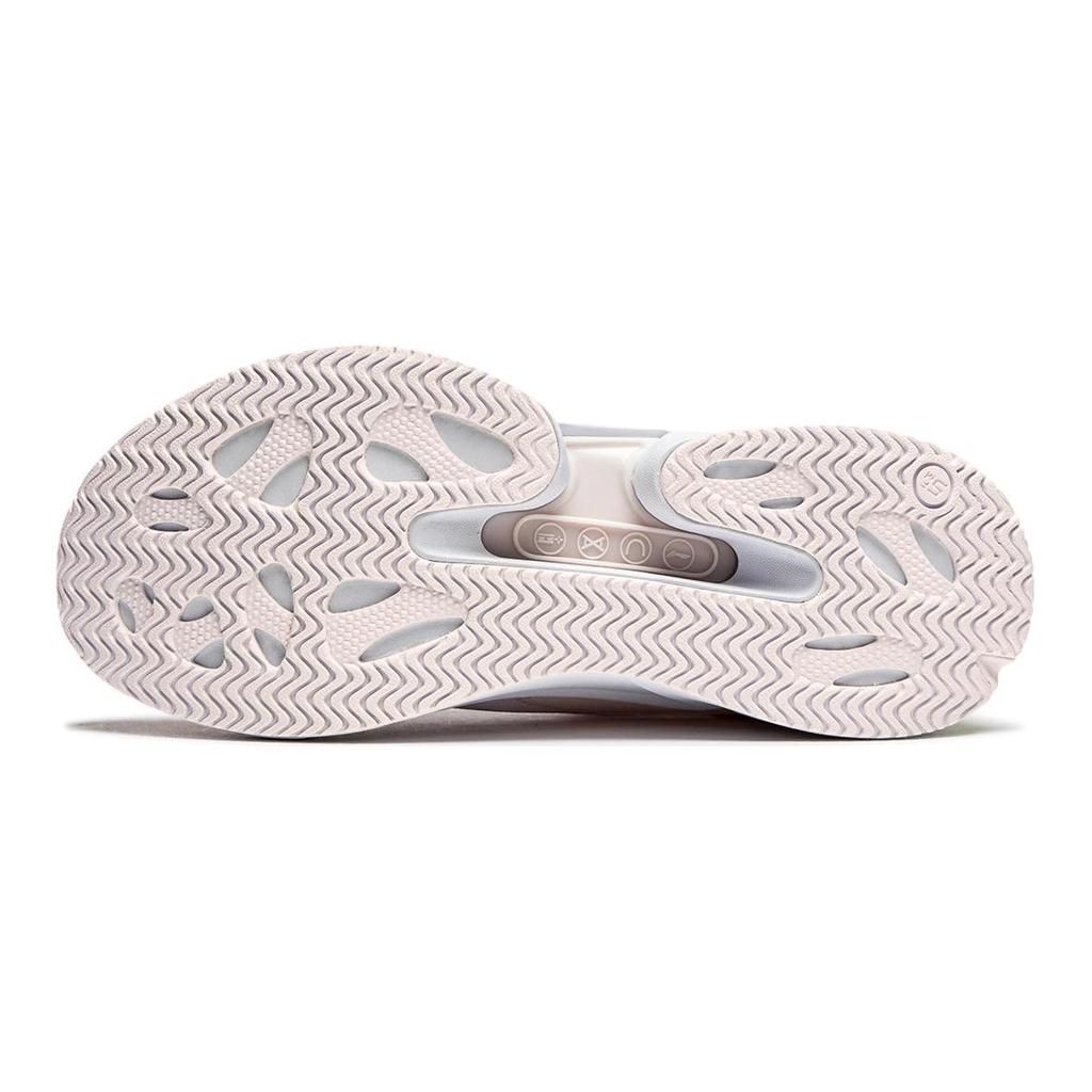 Li Ning Kids Qiang Yue V2 Knob Shock Absorption Wear Resistant Low Top Casual Shoes Kids Casual Shoes White Pink YKCU046-4