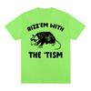 Funny Rizz Em with The Tism Rat Cute Meme Tee Shirt Unisex Women Fashion Casual Retro Tshirt ONeck 100 Cotton T Shirt Streetwear