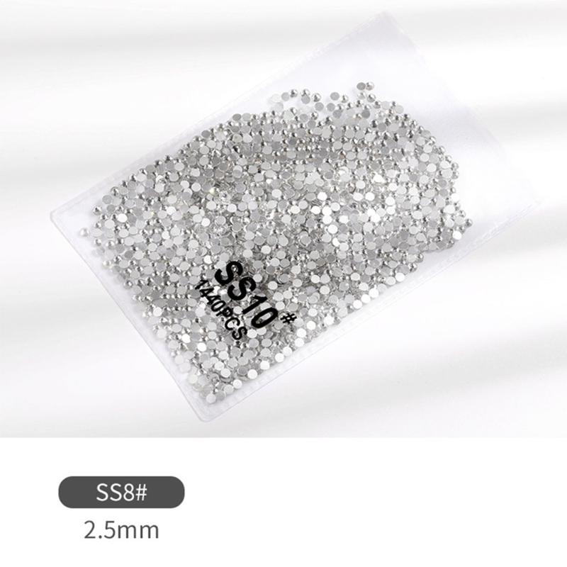 Mini Flatback for Rhinestones Crystals 3D Decorations Flat Back Stones Gems Set Nail Art Decoration