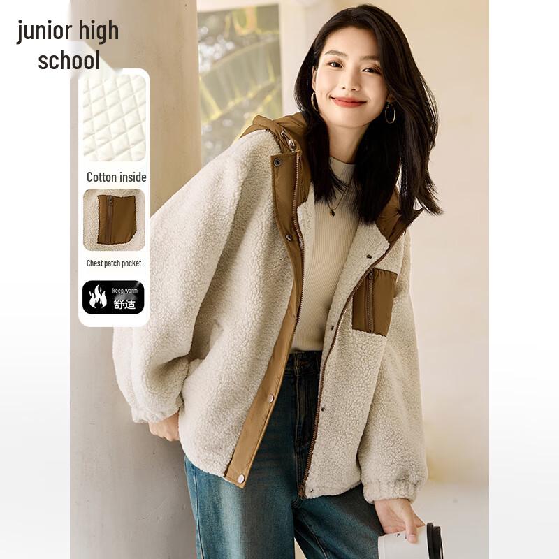 

Chushen Women s Color Block Hooded Fleece Jacket M