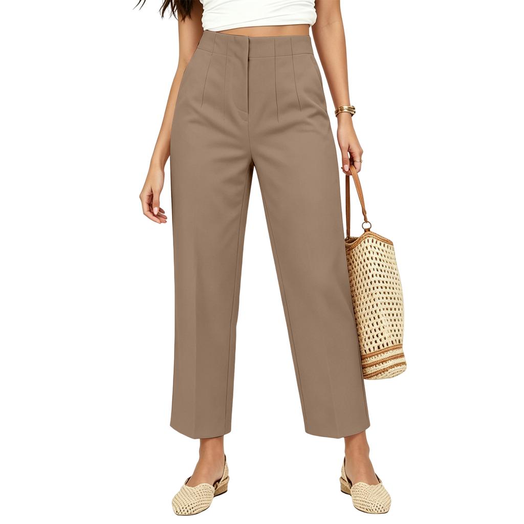 Women's Straight Leg Casual Long Pants for Everyday Wear