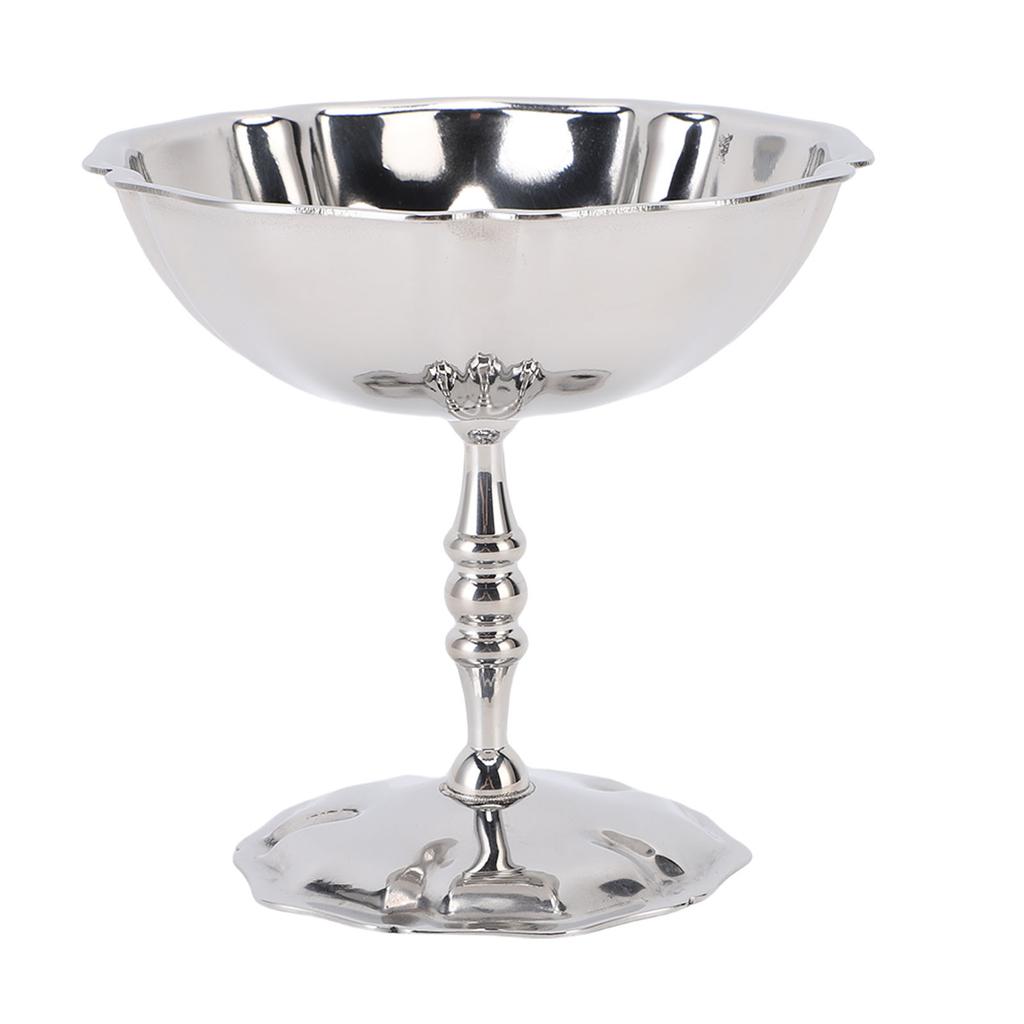 Stainless Steel Ice Cream Cups High Footed Dessert Bowls Tall Footed Cups for Pudding Snacks Frozen Yogurt