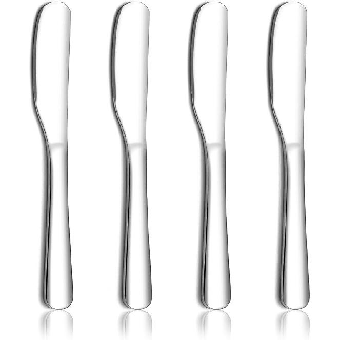 Homquen Stainless Steel Butter Knife, Butter Spreader, Butter Knives, Butter Spreader Knife for Kitchen Restaurant Party, Kitchen Gadgets, Set of 4