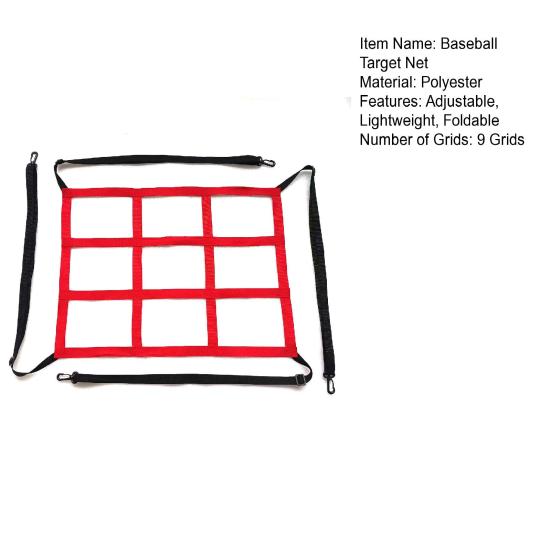 Baseball Training Net Adjustable Strike Zone Target 9 Pocket Softball Baseball Pitching Target Practice For Throwing Hitting Batting