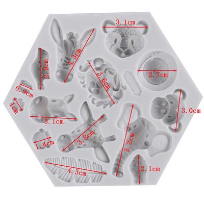 Forest Animal Mould Silicone Molds Woodland Animals Cake Decorative Mold Tools