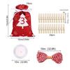 24 Stück/Set Adventskalender Geschenktüte 2024 Weihnachtsdekoration Kerst Decoratie Weihnachtsdekoration DIY-Schmuck Xmas Navidad 2025