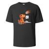 Dinosaurier und Meteorit Aufdruck Streetwear T-Shirt Lässige Kurzarm Oberteile Sommer T-Shirts Für Männer Frauen Baumwolle Rundhals Oversize