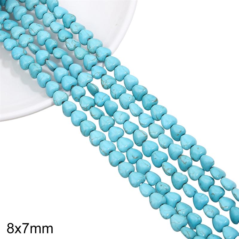1 Strand 38CM Blue Turquoises Stone Chain Charm Beads Chain DIY Bracelet Necklace Jewelry Making