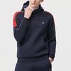 Fila Athletics Logo Embroidered Color Block Sports Hoodie Men Hoodies Royal-Blue A11M143213F-NV