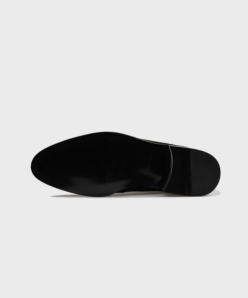 Firenze Atelier Slimline Black Sole Suede Chelsea Boots 3332-Qs [Black]