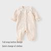 DAVE & BELLA Baby Girl Floral Print Cotton Romper