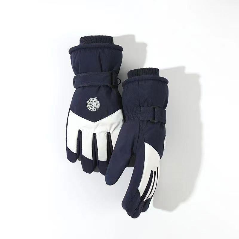 Fleece-Lined Waterproof Ski Gloves - Non-Slip, Touchscreen Compatible, for Men & Women, Thick, Windproof Winter Gloves for Cycling