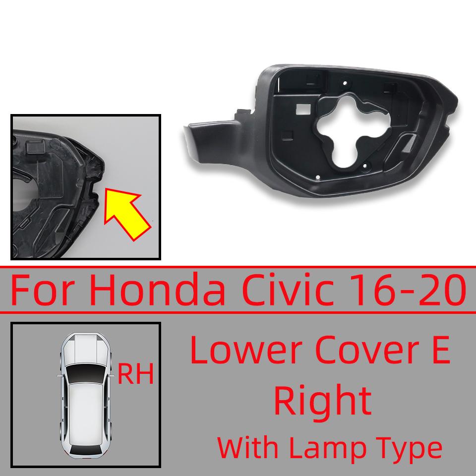 Left And Right External Rearview Mirror Lower Cover Cap Wing Side Mirror Lower Shell For Honda Civic 2016 2017 2018 2019 2020