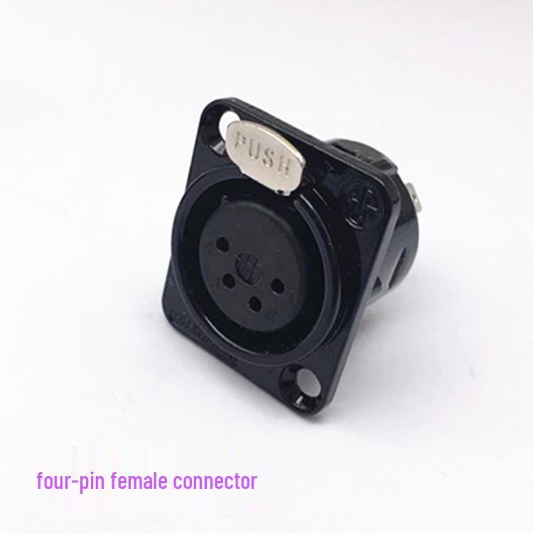 Black Metal XLR Audio Connectors: 3-Pin, 4-Pin, 5-Pin Male & Female Microphone Sockets