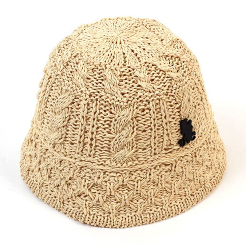 

Универсальная химия Летняя шляпа-ведро из трикотажа цвета слоновой кости FREE