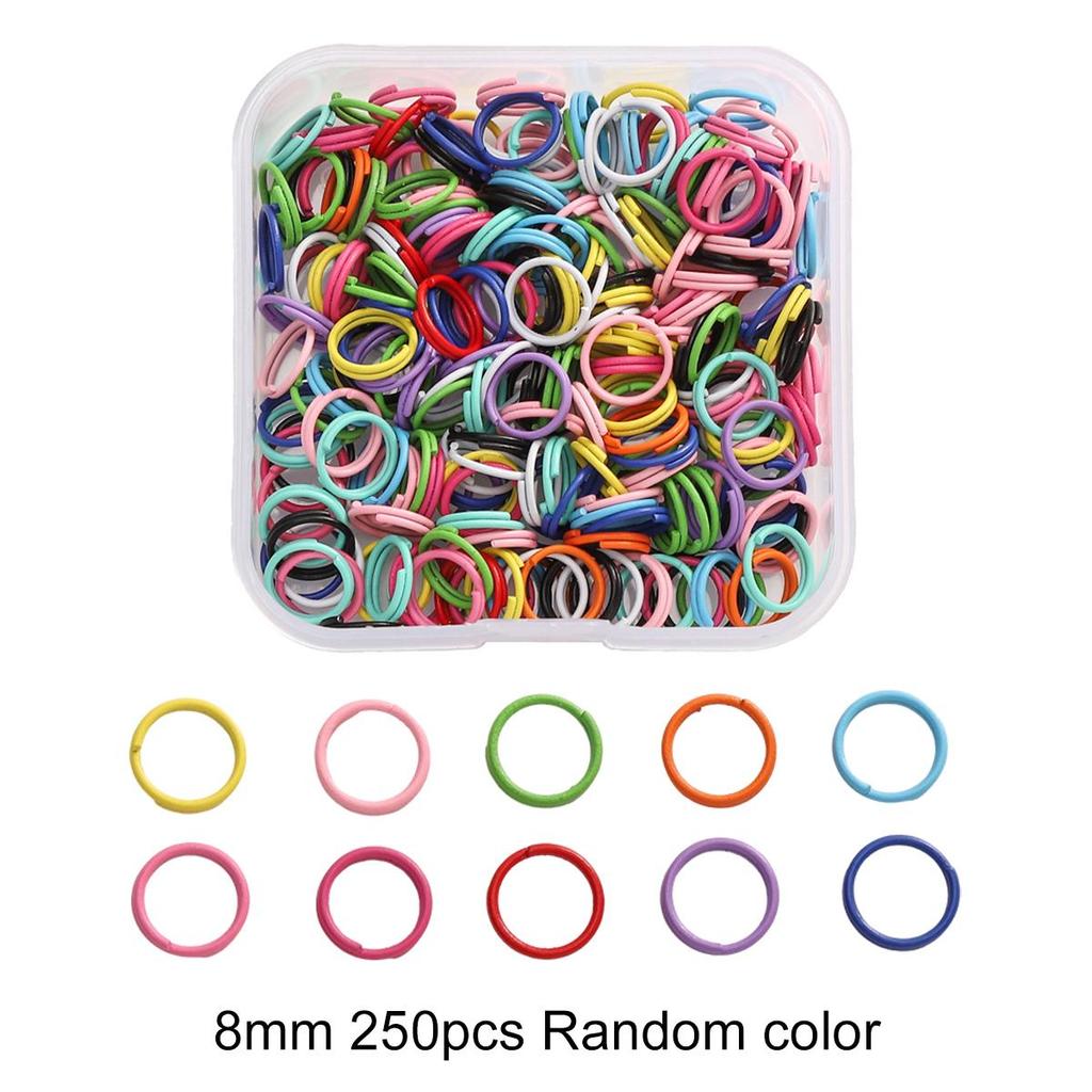 10-300Pcs Boxed Keychain Series Jump Ring Accessories for DIY Jewelry Craft Making Findings