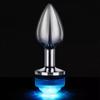 Wireless Remote Control Metal Luminous Anal Plug Prostate Massage Butt Plug with LED Anal Tail Sex Toy Adult Products for Women