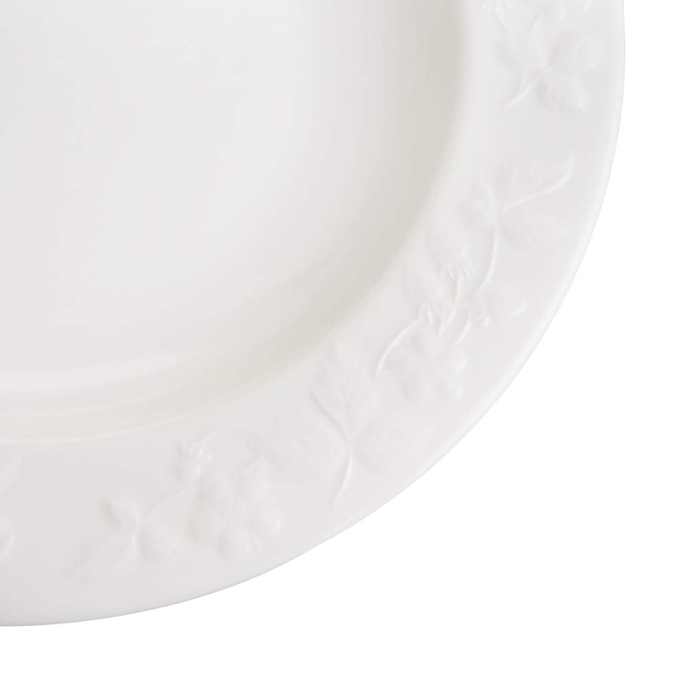 Wedgwood Wild Strawberry White Deep 23cm Plate, [Used]