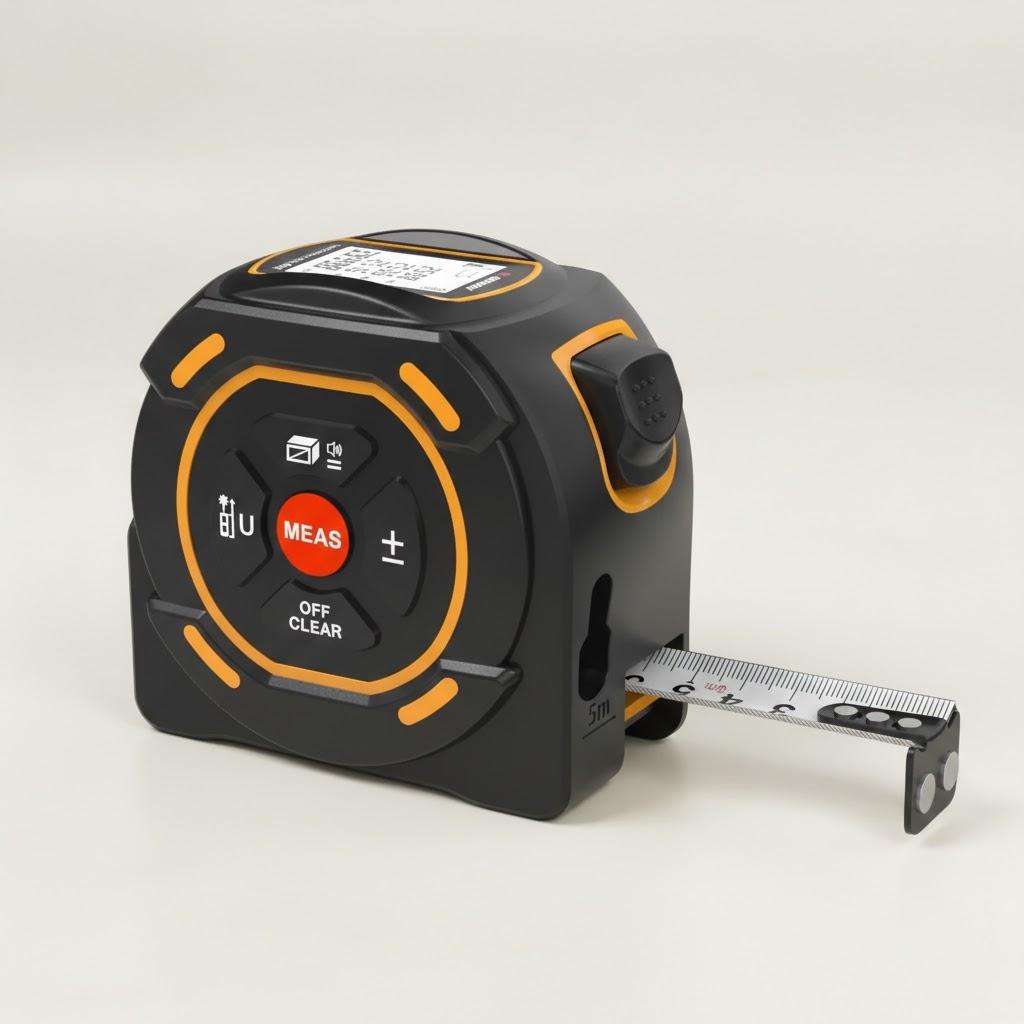 

Laser Tape Measure 2 in 1 Digital Laser Rangefinder High Precision Steel Tape Measure 131/197ft 1PC