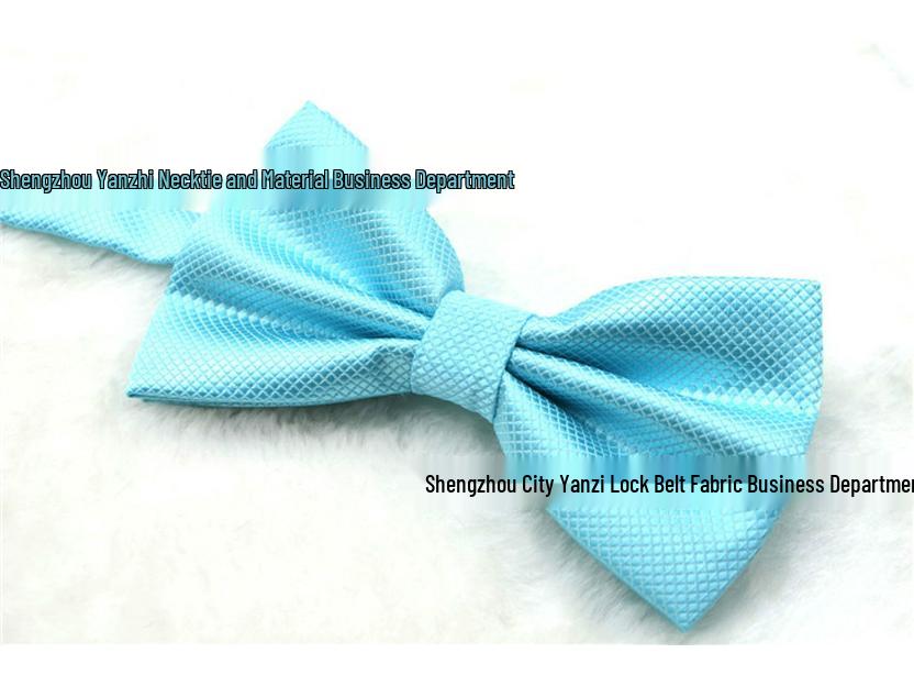 Korean Style Double Layered Solid Color Bow Tie for Men's and Women's Formal or Wedding Wear