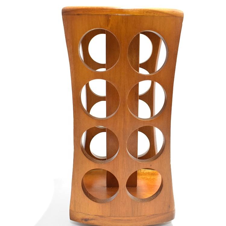 

Четырехъярусная вращающаяся темно-коричневая подставка для специй из обожженного дерева Полка для хранения шестнадцати стеклянных банок для специй