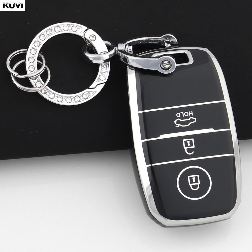 TPU Car Smart Key Case Cover Fob Keychain For 3 4 Buttons Kia Sportage Cerato Optima K2 K3 K4 K5 RIO Picanto Soul Sorento Sedona