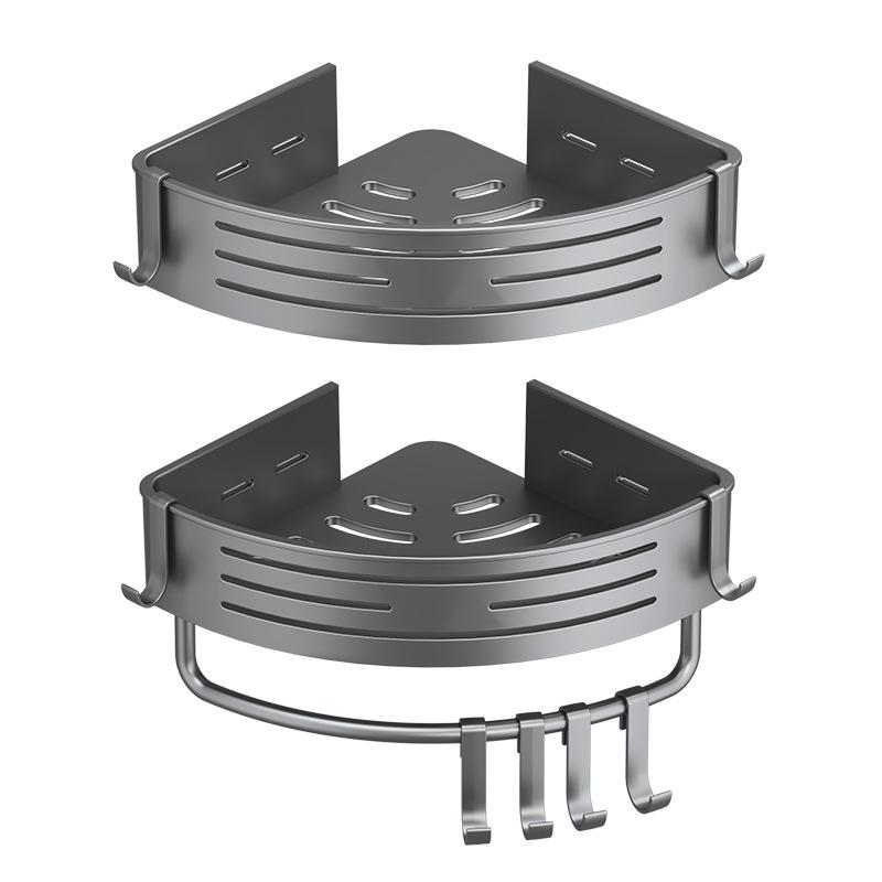 Gun Ash Toilet Rack Bathroom Triangular Shelf Non-punching Wall Hanging Toilet Toilet Washstand Storage Rack