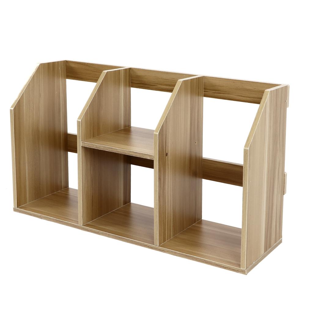 Schreibtisch-Bücherregal Mehrschichtiges Design Große Kapazität Kompakte Struktur Einfaches Holz-Bücherregal für Home-Office