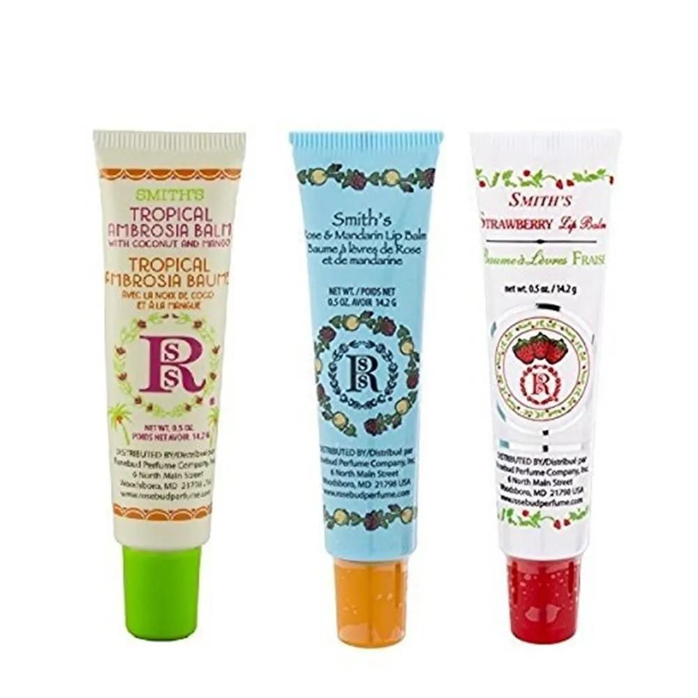 

Rosebud Perfume Company Lip Balm 14ml 3-Pack Set 1 Pack Tropical/Rose/Strawberry Rosebud Perfume Company Co. Tube 3 Pack: