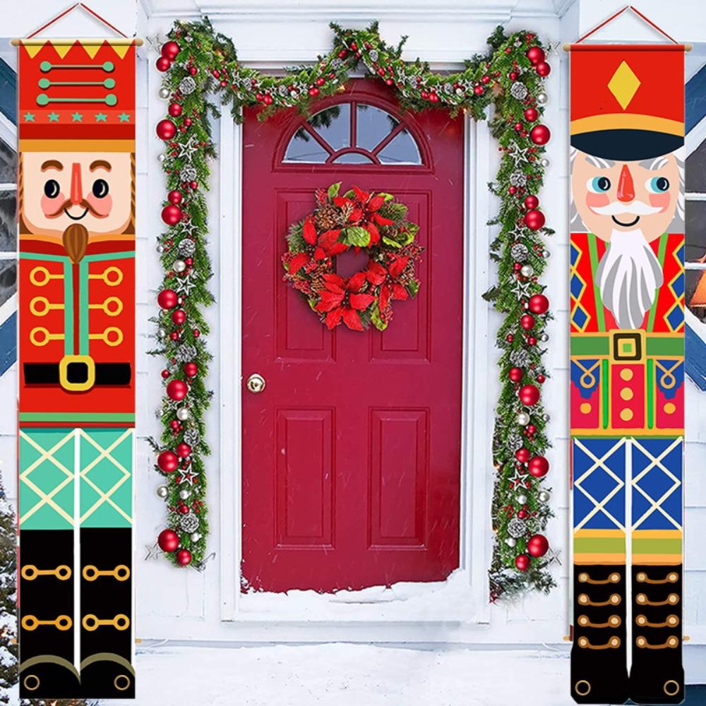 Oxford couplets, nutcracker door ornaments, Christmas decorations, home decor props