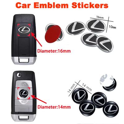 14/16mm Aluminium Auto Embleem Sleutel Sticker Accessoires Voor F SPORT GS GX IS LS LX CT LC RC LBX NX RX 350h 450h UX 300e GX460