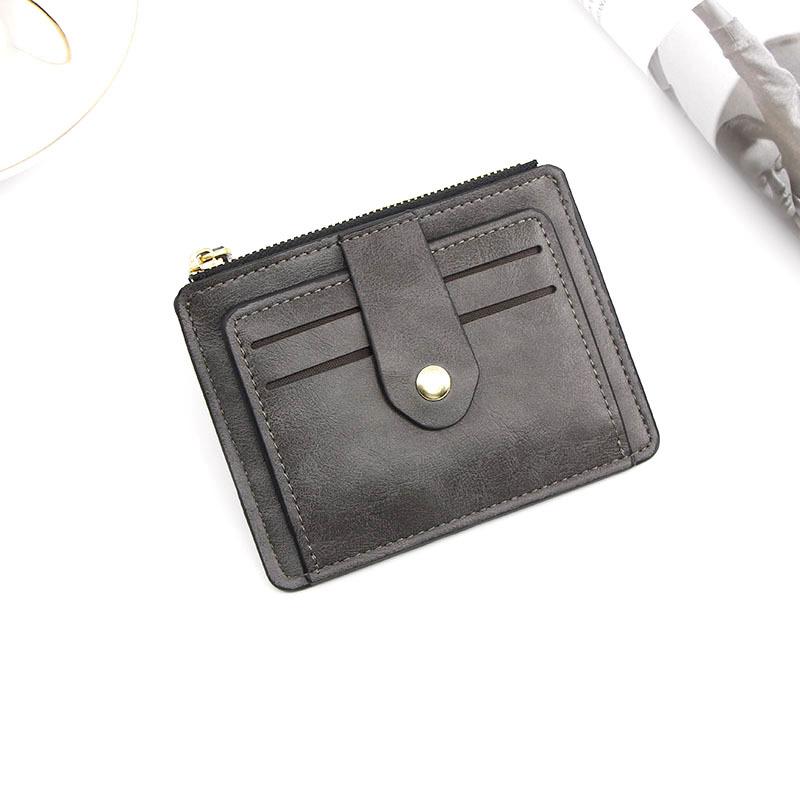 Portafoglio Magico In Pelle Sottile Con Trucco Elastico, Porta Carte E Monete, 10,5x7,4 Cm, Marrone, Per Uomo E Donna