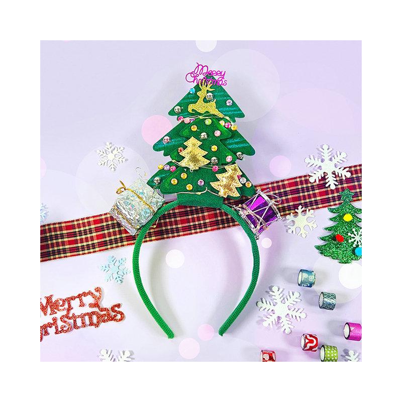 Leuchtendes DIY-Weihnachtskopfband-Set - Festliche Partydekoration