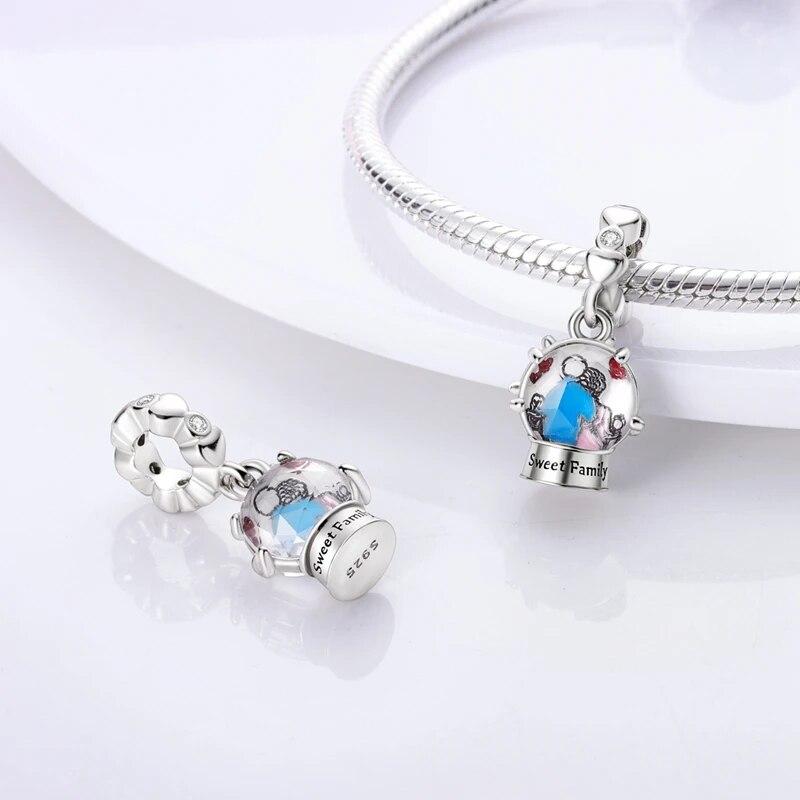 100 % 925 Sterling Silber glänzende bunte Charms Perlen Sonnenblume Schmetterling Sonne Anhänger Fit Original neue Armband DIY Schmuck