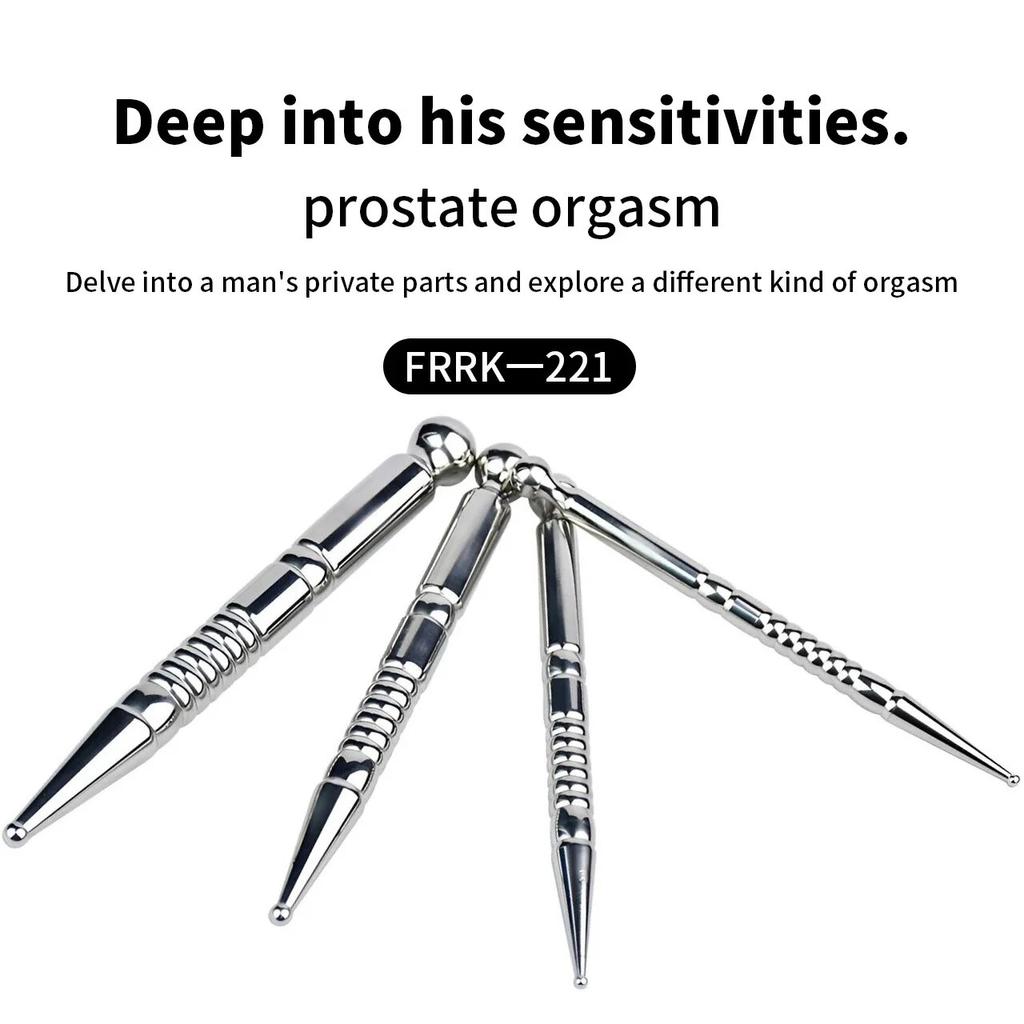 Metal Stainless Steel Urethral Rod Prostate Massage Rod Male Penis Masturbator Gay Sounding Urethral Plug