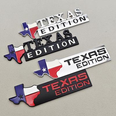 1pc 3D Metal Car Sticker Logo TEXAS EDITION Lone Star Rear Trunk Badg Fender Side Emblem Decals For Chevy GMC SILVERADO SIERRA