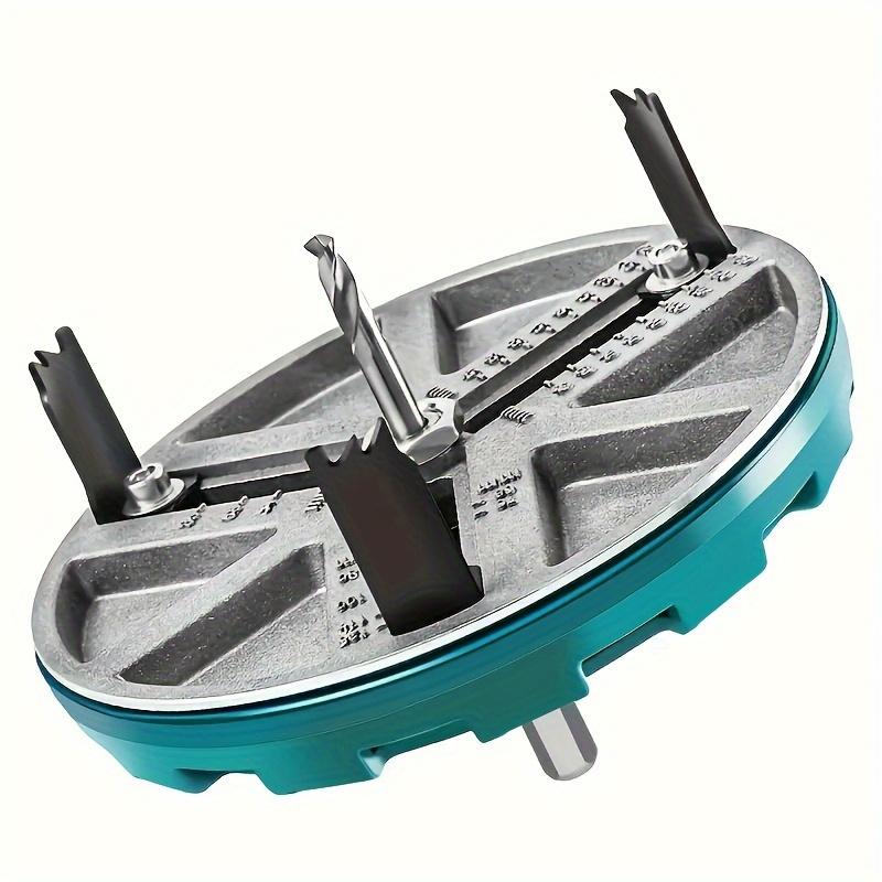 

1 шт. Регулируемый резак для отверстий - Ручной инструмент для DIY проектов | Не требует питания и портативный дизайн с центровочным сверлом/ключом зелёный