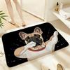 Soft Absorbent Non-Slip Rug Cute Frenchie Floor Mat Home Decor Doormat Bedroom Floor Mat Shower Carpet
