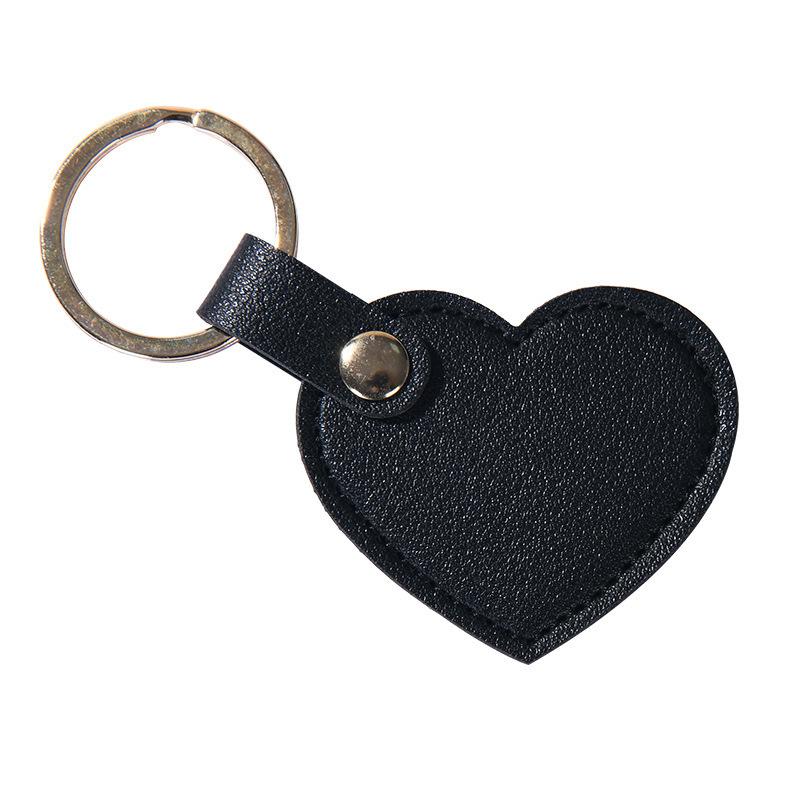 Leather Heart Key Chain Fashion Leather Heart Shape Keychain Women Car Key Holder Home Key Ring Charm Bag Car Pendant Gift