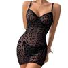 European & American Crisscross Lace-Up Backless Mesh Bodysuit 1517