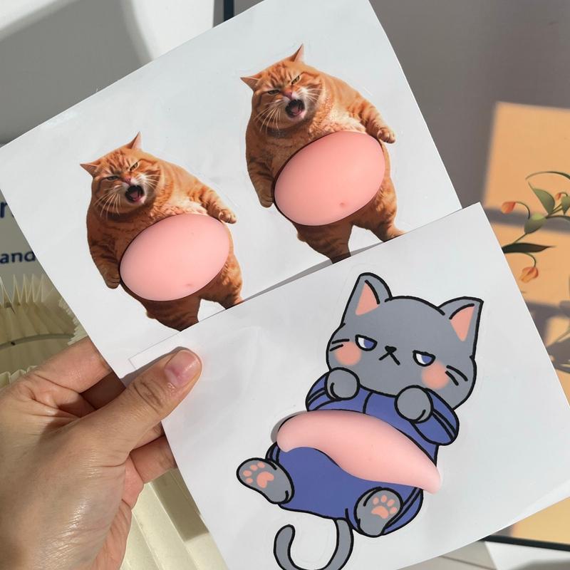 Soft Belly 3D Stickers Funny Decals Party Stickers Party Favors Phone Case Sticker Decorations Anti-Collision Stickers
