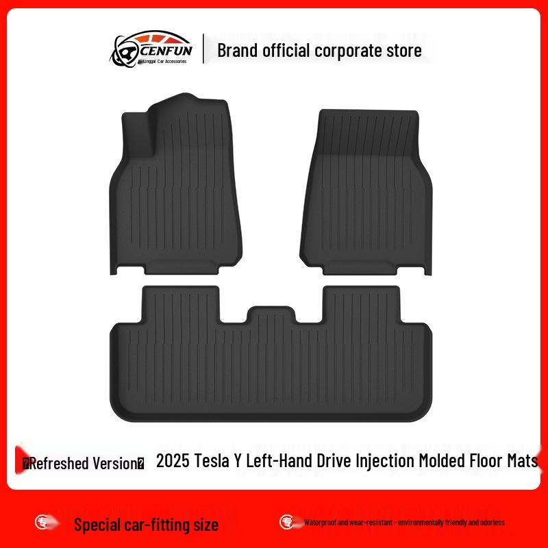 Tesla Model Y/3 Refresh Floor Mats & Trunk Storage - TPE Molded Carpets